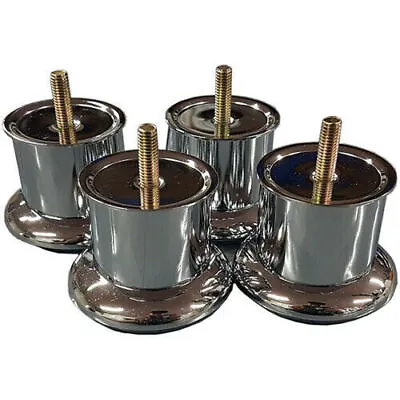4x Chrome Metal Legs Feet For Uk Furniture Chair Sofa Bed Table Cheapest S59 • £7.91