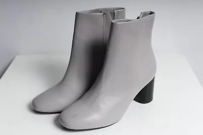 M&S Insolia Womens Round Toe Ankle Boots - Grey - Size 6 (ba44) • £6.99