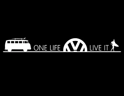 $8.50 • Buy Bus One Life Live It Die-cut Vinyl Decal/sticker FREE S/H VW Volkswagen German