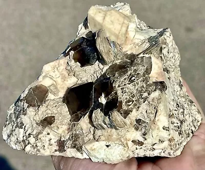500g Smoky Quartz Muscovite Albite Cleavlandite Mineral Specimen New Hampshire • $63.50