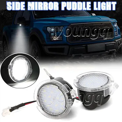 2X LED Side Mirror Puddle Light White Lamp Assembly For Toyota Tundra Sequoia • $10.95