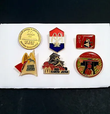 Vintage McDonalds Pins Four Different Countries Russia Holland China Japan RARE • $70