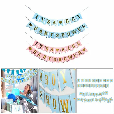 For Boy Girls Birthday Party Bunting Hanging Garland Banner Kid Baby Birth Decor • £5.78