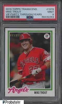 2019 Topps Transcendent VIP Through The Years #1978 Mike Trout 7/83 PSA 9 • $0.99