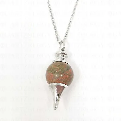 Natural Quartz Chakra Healing Spherical Gemstone Pendant 925 Sterling Silver • £5.99