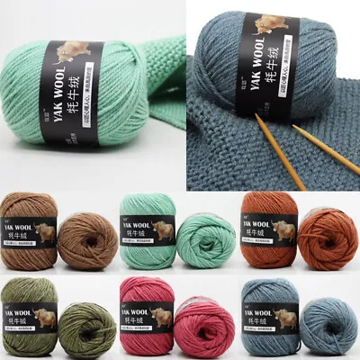 100g Yak Wool Line Yarn Knitting Hand Yarn Crochet Yarn For Scarf Sweater Craft • $4.36