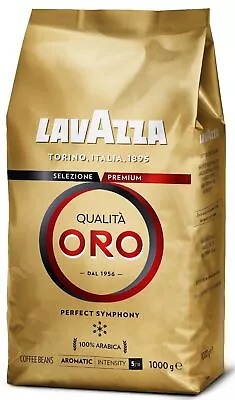 Lavazza Qualita Oro Premium Italian Coffee Beans Medium Roast 1 Kg-35 Oz 5/10 • $90.33