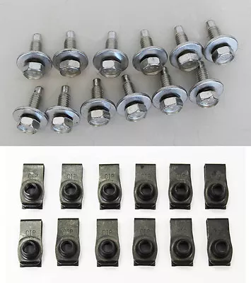 NEW - Mustang Cadmium Plated Fender Bolts And Clip Nuts Set Of 24 Cad 1964-1970 • $19.95