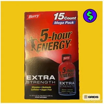 5-hour ENERGY Shot Extra Strength Berry 15 Count. Select Your Flavour • $26