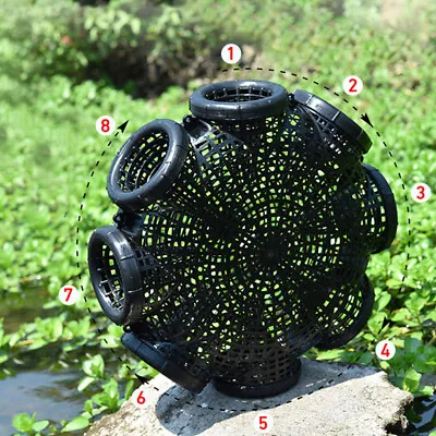 Eel Fishing Cage Upgraded Shrimp Trap Cage 8-Hole Catch Loach Lobster Mixed FiOZ • $14.91