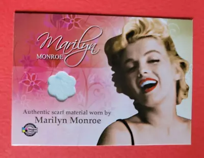 Marilyn Monroe Celebrity Worn Scarf Material Swatch Relic Card 2007 Breygent - • $77.95