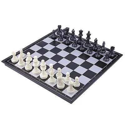 Folding Can Play Pocket Chess Magnetic Chess Mini Portable Folding With Board A • $6.52