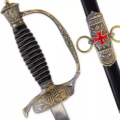 Favored Fortune Knight Crusader Commander Templar Historical Replica Saber Sword • $79.99