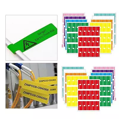600x Self-adhesive Cable Marker Identification Tags • £11.26