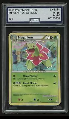 2010 Pokemon HGSS Cracked Ice Holo Meganium #26 AGS 6.5 • $0.99