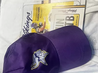 Vikings Us Bank Bud Grant Stadium Hat And Program • $12.50