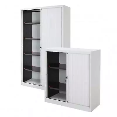 £507.99 • Buy Bisley Tambour Door Cupboards Office Storage Secure Lockable Steel Shelves