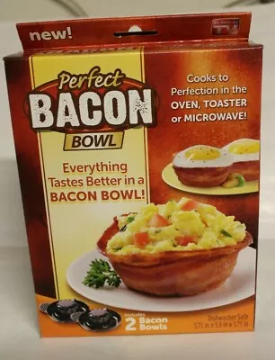 Perfect Bacon Bowl 2 Bowls Microwave Or Oven Make Bacon Bowls Dishwasher Safe • $5