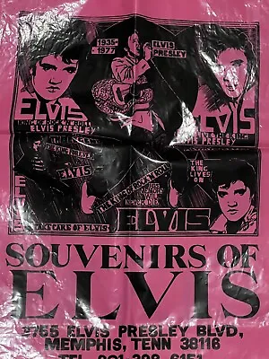 Elvis Presley 1970’s Graceland Shopping Bag Large Collectible • $19.24