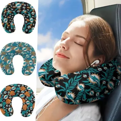 Airplane Sleep U-shaped Pillow Portable Miami Dolphins Travel Neck Pillow • $19.99