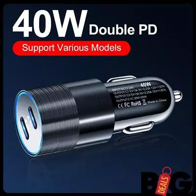 40W PD Fast Car Charger USB-C Type-C Cable For IPhone 15 Pro Max Plus Samsung • $10.35