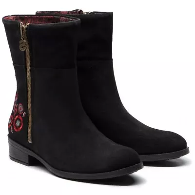 £9.99 • Buy Desigual Women Ankle Boots Fashion Leather Black Size EU 41 18WSAL12 RRP €120 
