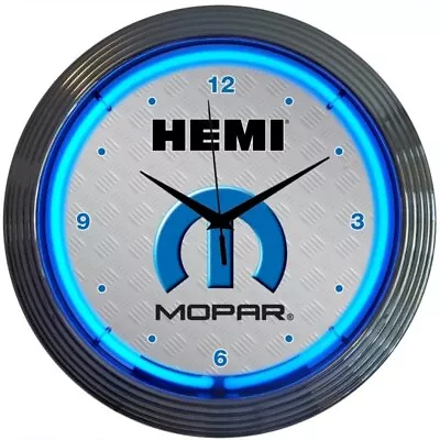 MOPAR HEMI NEON CLOCK Sign Lamp Light • $130.78