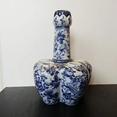 Chinese Ming Style Tulip Vase Blue And White Porcelain H 10.5'' • $315.74