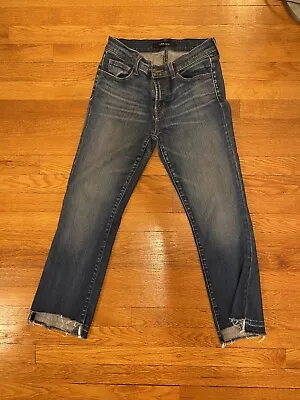 J BRAND Mid Rise Skinny Jeans Raw Hem Women's Size 27 • $26