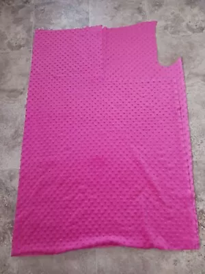 Dark Pink Minky Fabric Remnant 30 X 30 Plus • £5.78