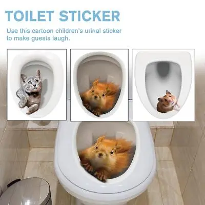 £3.70 • Buy Funny Toilet Sticker Bathroom Wall Decal Door Art Seat Home Sign Stickers  NEW