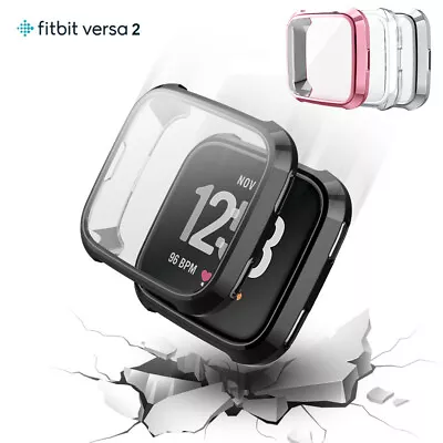 For Fitbit Versa 2 Premium 3D TPU Full COVER Plating Bumper Screen Protector • $9.99