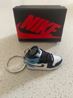 Nike Air Jordan 1 Retro High-(obsidian Unc)-3d Sneaker Keychain With Box • $15