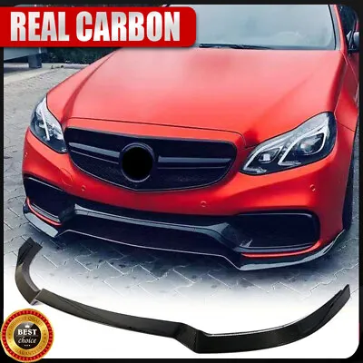 Fit For Mercedes Benz W212 E63 AMG 2014-15 Front Bumper Lip Spoiler REAL Carbon • $470.24