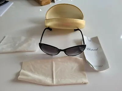 £155 • Buy Fabulous Limited Edition Chopard Sunglasses Black Frame With Swarovski Crystal