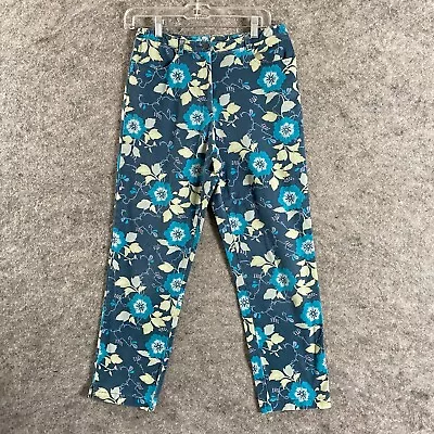 Sigrid Olsen Sport Floral Pants Jeans Size 8P Petite Blue Green • $13.44