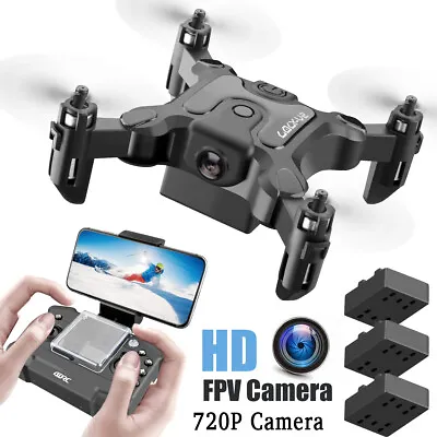 Mini Drone Selfie WIFI FPV Dual HD Camera Foldable Arm RC Quadcopter Toy US New • $23