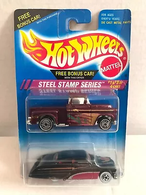 Hot Wheels 1995 Steel Stamp 2 Pack - 56 FLASHSIDER & STEEL PASSION Mercury • $6.50