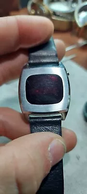 Timeband Red LED Men's Vintage 1970s Watch Rare • $18