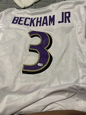 Autographed/Signed Odell Beckham Jr. OBj Raves Jersey Beckett BAS COA • £202.68