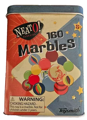 Lot Of 150 Marbles In Tin Box By Neato! Classics Toysmith • $9.99
