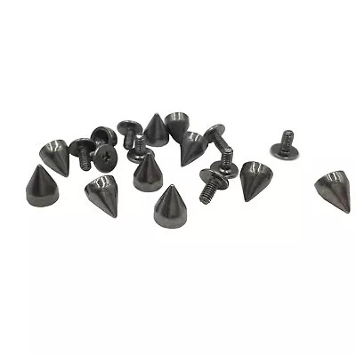 100set GunBlack Metal Cone Studs Leather Craft Rivet Punk Spike Spots Screwback • $6.99