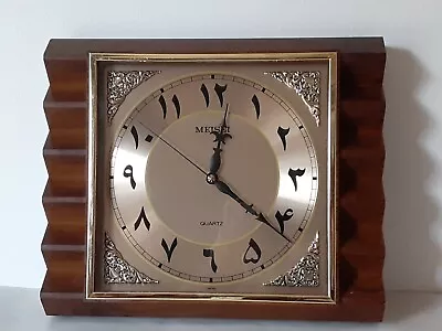 Rare Vintage MEISEI Framed Wall Clock Gorgeous Design Japan Pre-Owned Works • $45.99