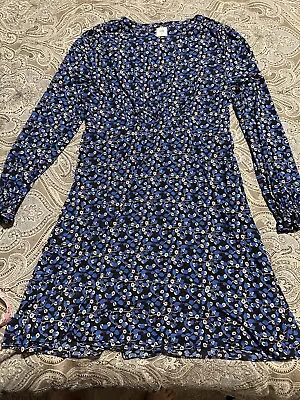 Cabi Sz XL The Ten Dress Blue Floral Long Sleeve Dress EUC • $24