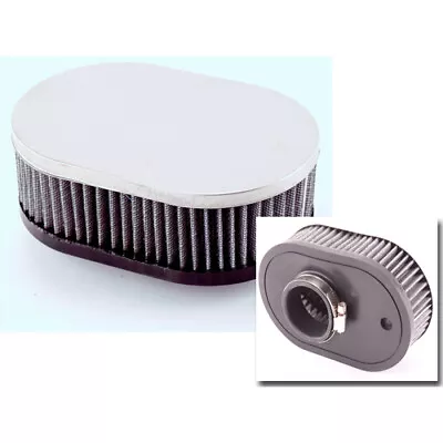EMPI Oval Air Cleaner 2 Inlet 4.5x7 Oval 2.75 Tall Dunebuggy & VW • $27.57