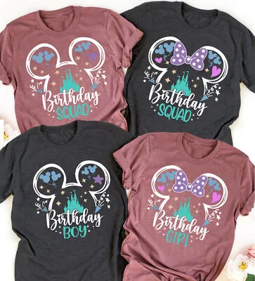 Disney Birthday Matching T-Shirts Birthday Crew Disney Girls Trip Shirts • $13.99