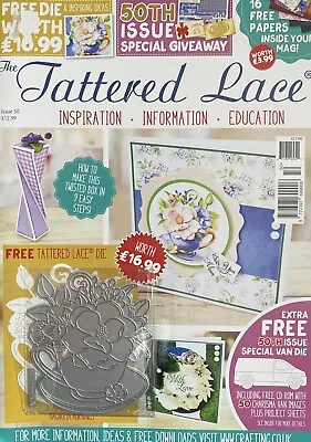 Tattered Lace Magazine Issue 50 With 'Magnolia Mornings' Die - New Unused • £6.99