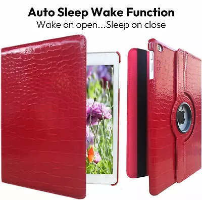 £3.97 • Buy 360° Rotation Crocodile 🐊 Pattern Case For IPad 1/2/3/4/5/6  Protective Sleeve