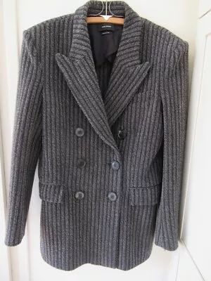 ISABEL MARANT Woven Wool Blend Coat Oversized FR38 US6-8 Medium • $55