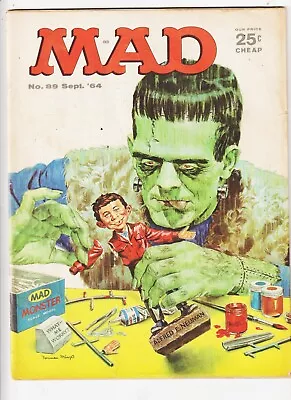 MAD MAGAZINE #89 1964  CLASSIC NORMAN MINGO Frankenstein MAD MODEL Cover • $25